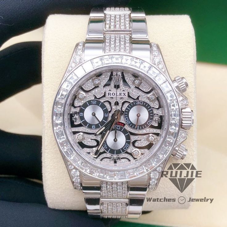 Fully iced-out" R Datejust watch