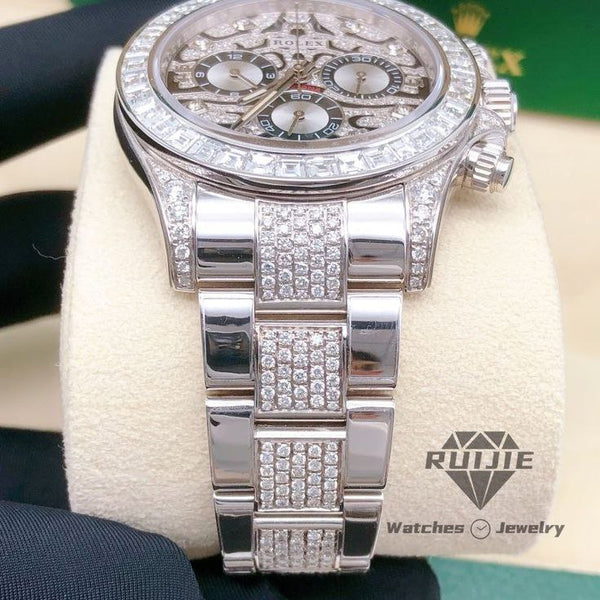 Fully iced-out" R Datejust watch