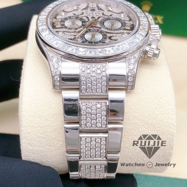 Fully iced-out" R Datejust watch